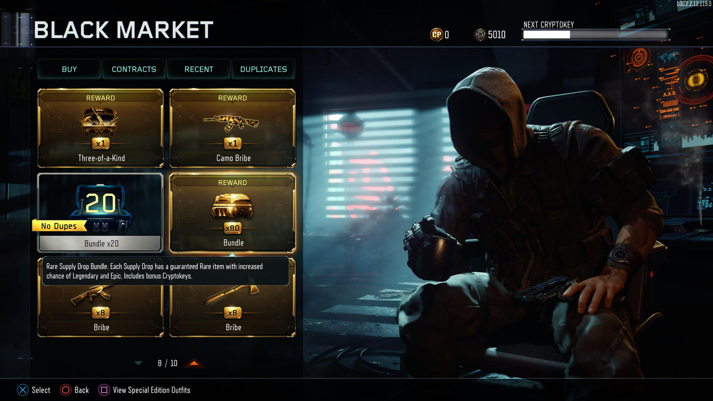 #6 Bo3 Cyan Key Pack - Playstation Only