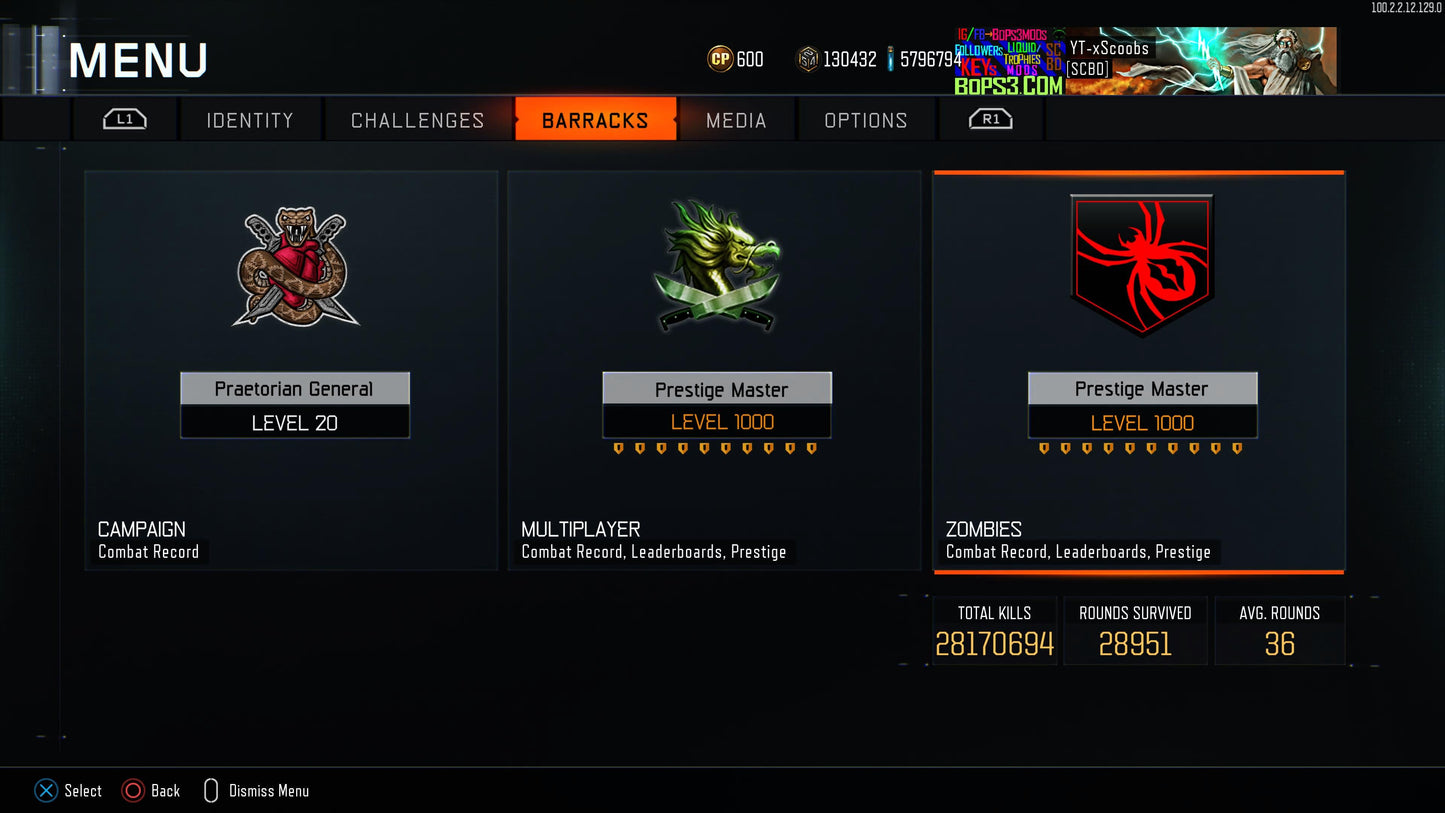 #4 Bo3 Premium 1000 Pack - Playstation Only