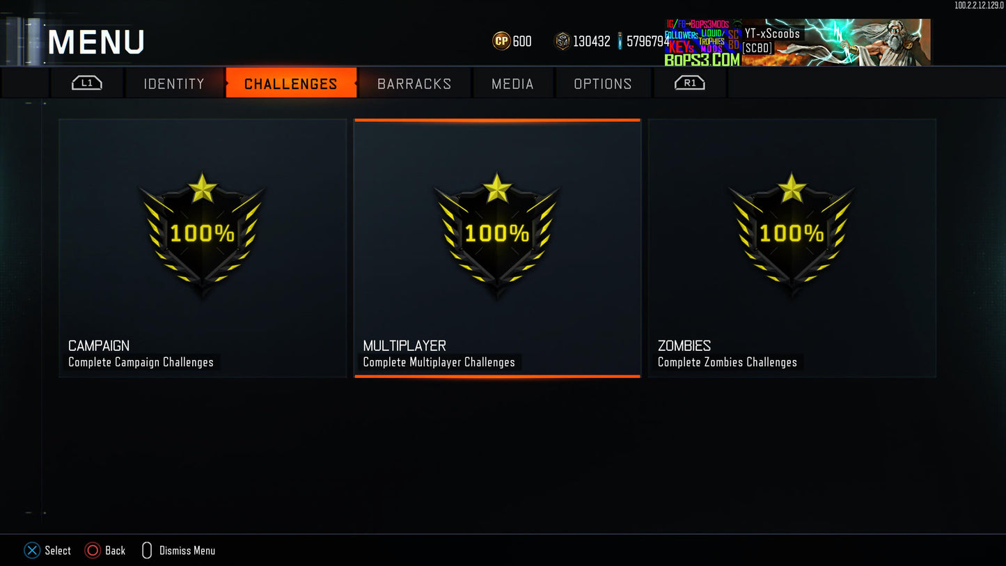 #4 Bo3 Premium 1000 Pack - Playstation Only