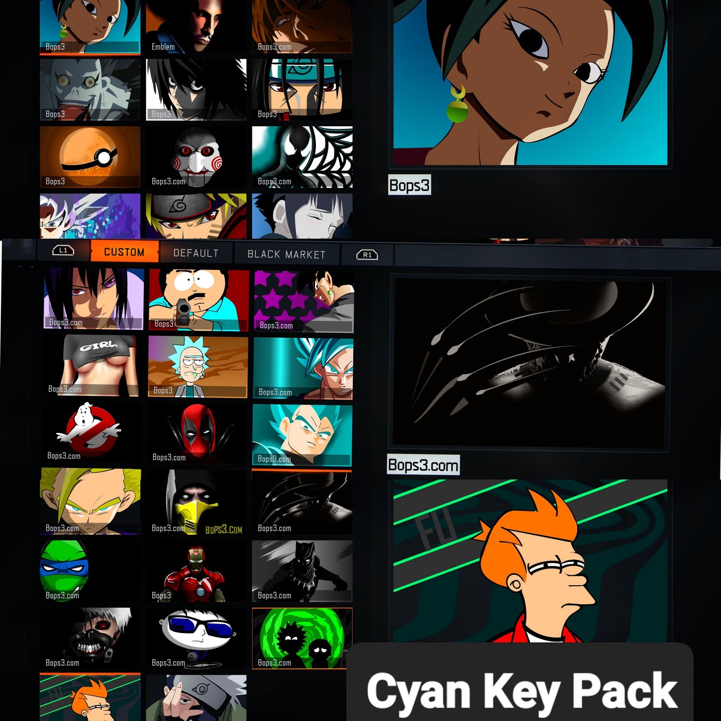 #6 Bo3 Cyan Key Pack - Playstation Only