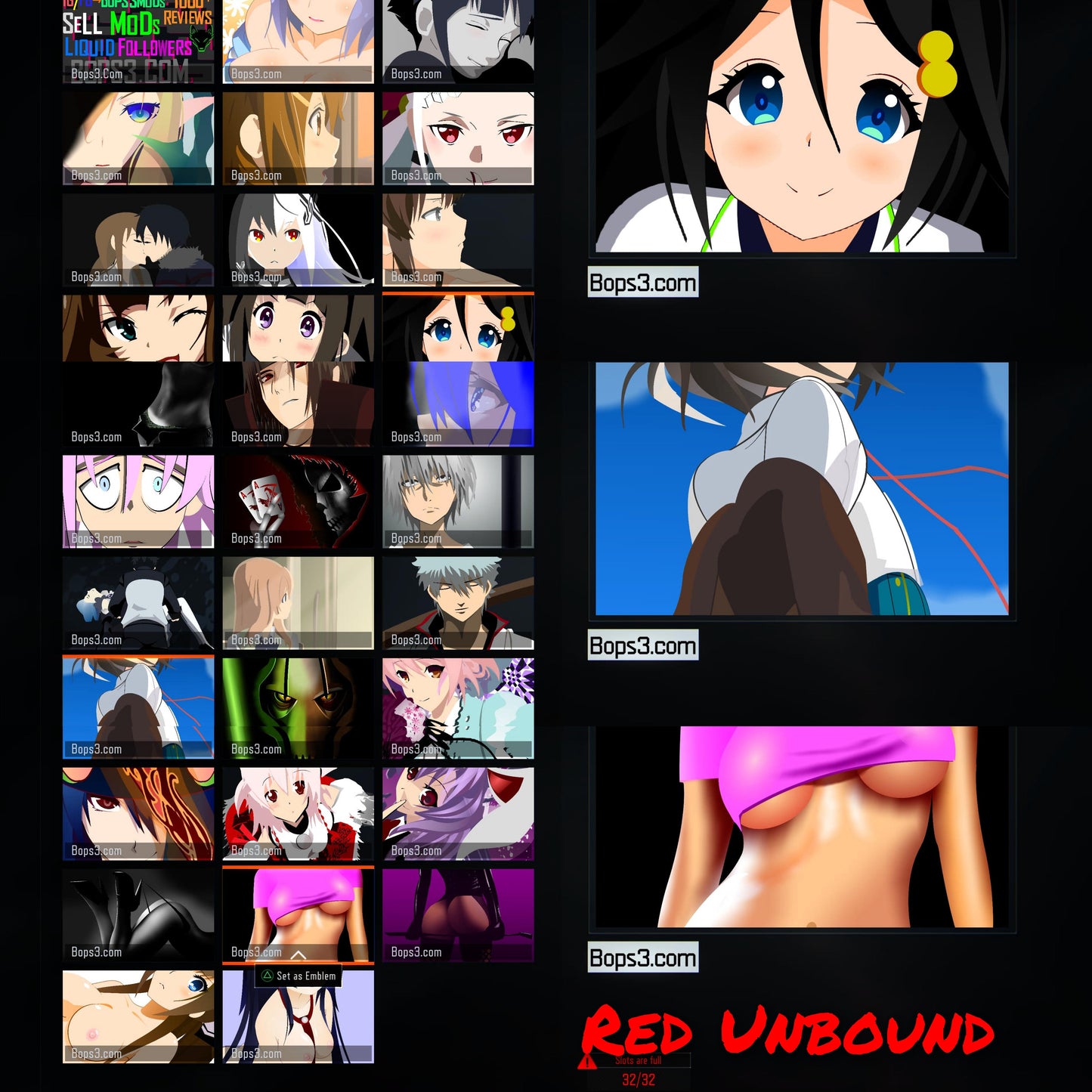 #5 Bo3 Colored KeyUnbound Names Pack - Playstation Only