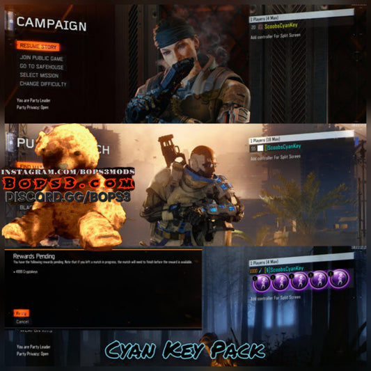 #6 Bo3 Cyan Key Pack - Playstation Only