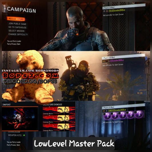 #3 Bo3 LowLevel Master Pack - Playstation Only