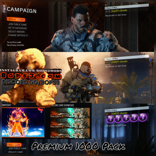 #4 Bo3 Premium 1000 Pack - Playstation Only