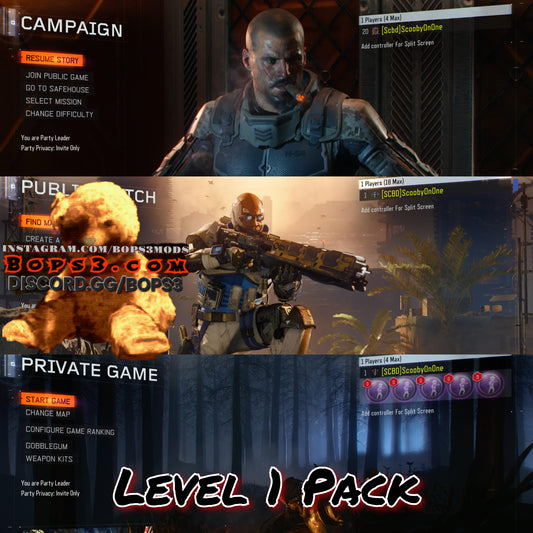 #3 Bo3 Level 1 Pack - Playstation Only